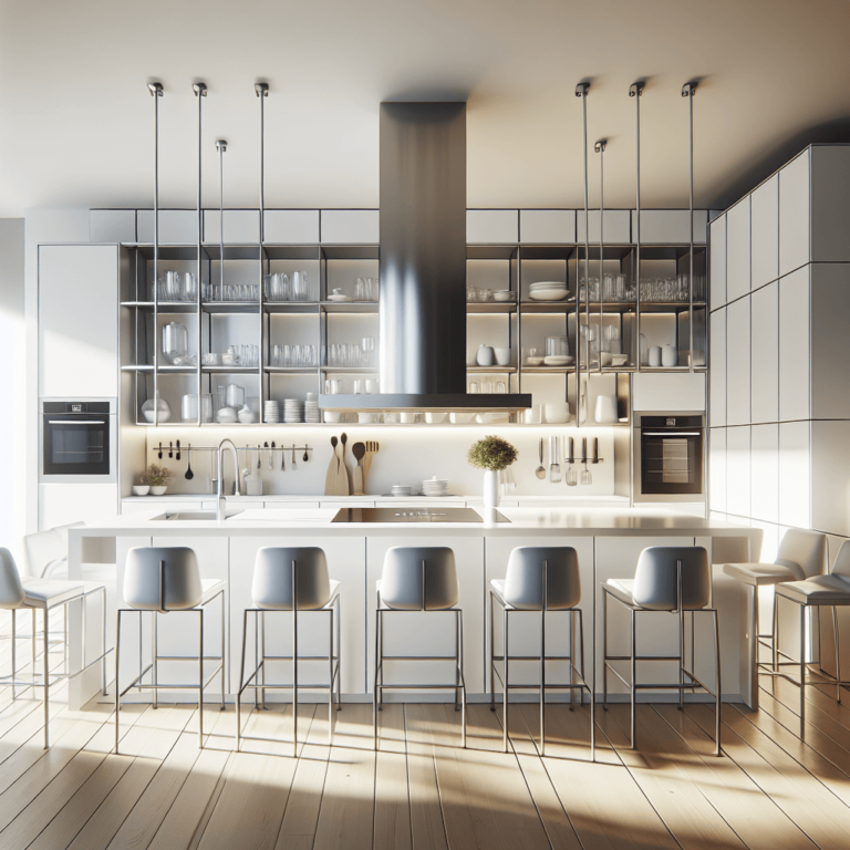 weiße Küche mit Stahlakzenten-Nürnberg